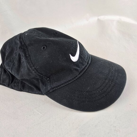 Nike Kids Hat  4-7 Years Black Swoosh Baseball Adjustable Club Cap Child Youth - Picture 2 of 9